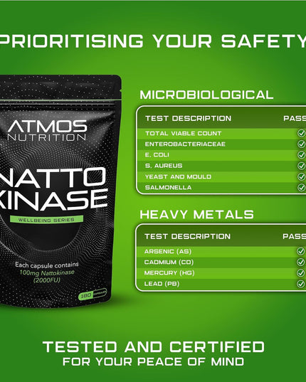 Nattokinase - 2000FU / 100Mg per Capsule - 6 Month'S Supply - High Strength Capsules! - Cardiovascular, Circulation, and Heart Support Enzyme Supplement - Non-Gmo & Made in the UK