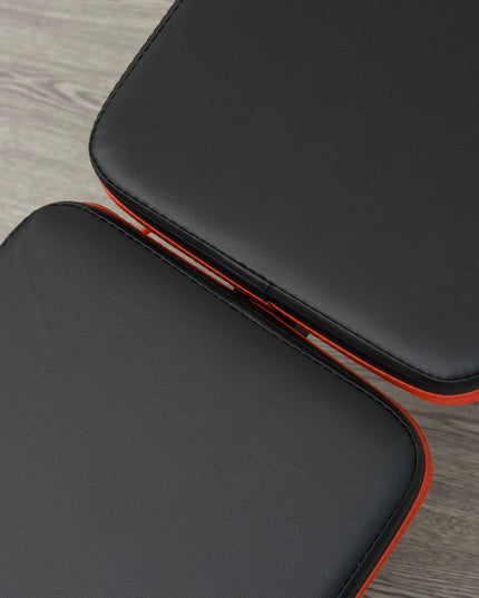 HOMCOM Adjustable Sit-Up Bench – Foldable Core Workout Bench with Thigh Support & Resistance Ropes, Black