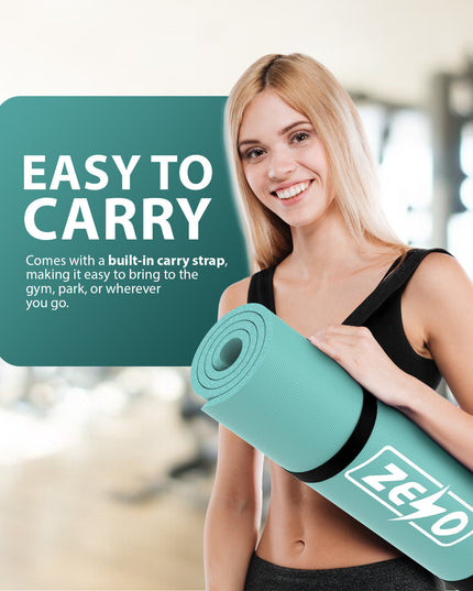 YOGA MAT 10MM THICK EXERCISE MAT GYM WORKOUT FITNESS PILATES HOME NON SLIP NBR