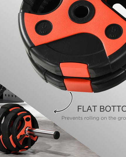 20Kg Adjustable Barbell Set, Body Pump Bar and Weights Set for Home Gym