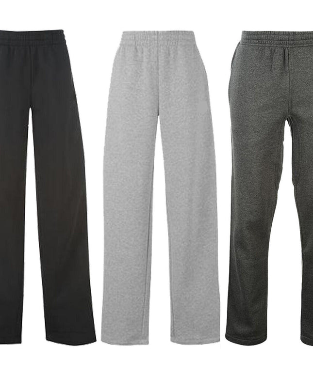 WOMENS OPEN HEM JOGGING BOTTOMS JOGGERS FLEECE TROUSERS LADIES TRACKSUIT PANTS