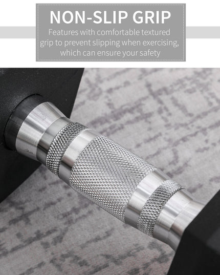 Single Rubber Hex Dumbbell Encased Ergo Weights Home Exercise Gym Fitness