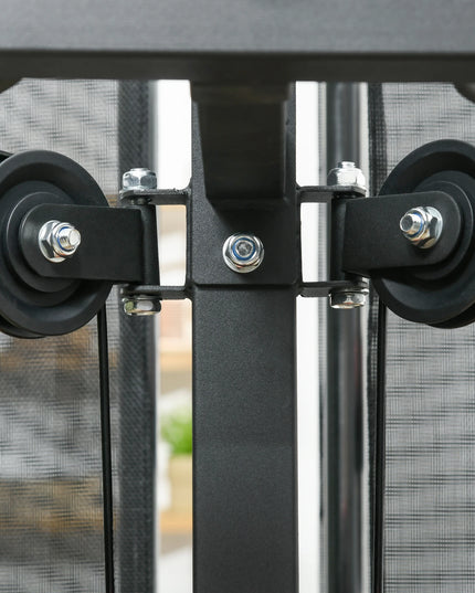 SPORTNOW Multi Gym Workout Station – 65Kg Weight Stack, Adjustable Home Gym with Sit-Up Bench, Push-Up & Dip Station