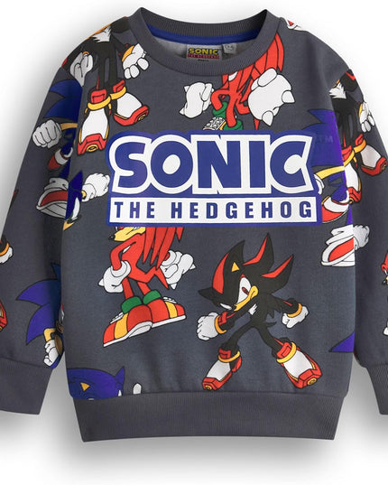 Boys Sweatshirt & Shorts Set | Kids All over Print Graphic Sweater with Matching Bottoms | Shadow Knuckles Apparel Outfit for Gamers | Daywear Gaming Character Merchandise Gift