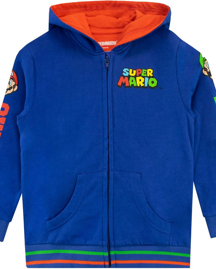 Super Mario Hoodie | Boys' Hoodies | Luigi Zip up Hoody | Jumper for Kids