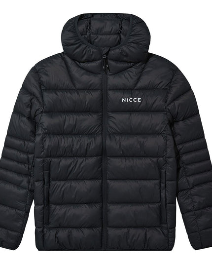 Mens Nicce Hooded Puffer Jacket Water Resistant Zip Pockets Padded Coat