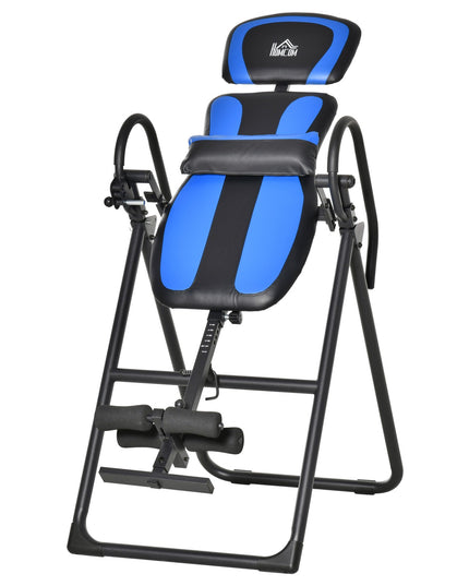 Foldable Gravity Inversion Table, Fitness Bench W/ Soft Ankle Cushions for Home