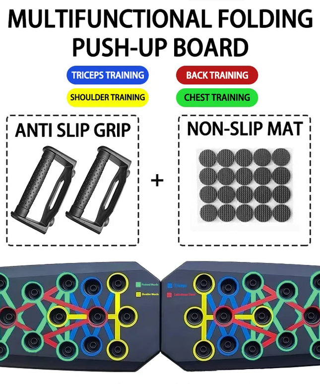 Push-Up Board Set Portable Multifunctional Push-Up Bar Foldable Fitness Equipment for Chest Abdomen Arms/Back Training