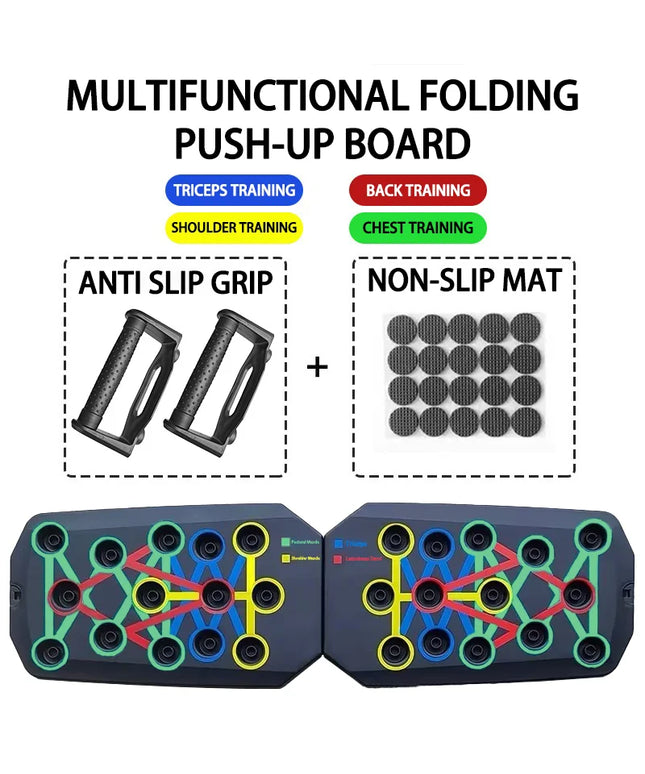 Push-Up Board Set Portable Multifunctional Push-Up Bar Foldable Fitness Equipment for Chest Abdomen Arms/Back Training