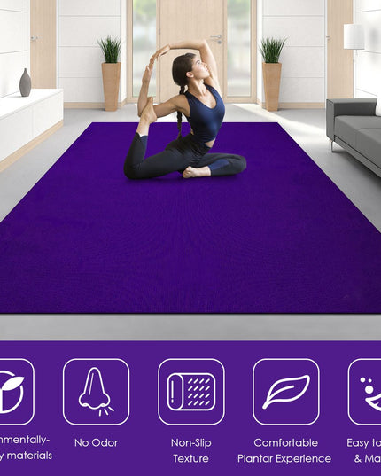 182 Cm Thick Exercise Yoga Mat with Double-Sided Non-Slip Design
