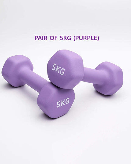 Neoprene Dumbbell Pair – Non-Slip Grip, Cast Iron Core – Gym Fitness Weights