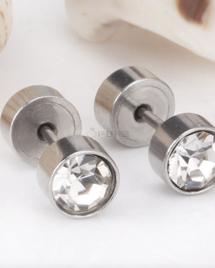 Attractive Small Tiny round 3MM CZ Crystal Silver Ear Studs Earrings Jewellery