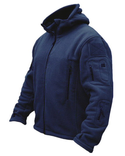 Men Casual Coat Tactical Recon Fleece Jacket Full Zip Army Hoodie Combat Hoody