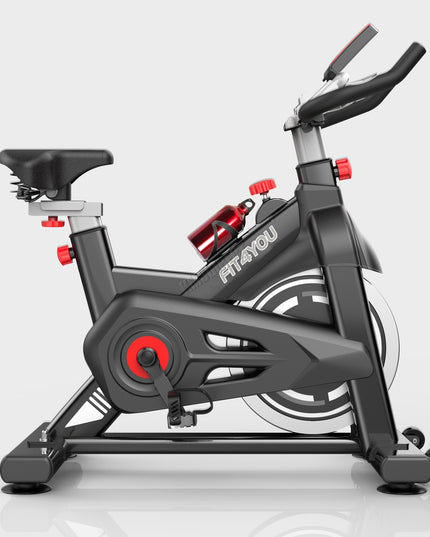 Exercise Bike Indoor Cycling Home Gym Workout Cardio Fitness LCD Monitor Black