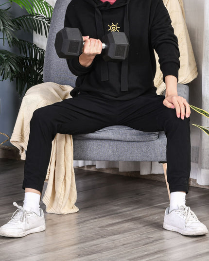 Single Rubber Hex Dumbbell Encased Ergo Weights Home Exercise Gym Fitness