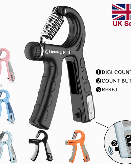 5-60KG Sport Hand Grip Strengthener Adjustable Forearm Trainer Finger Exerciser