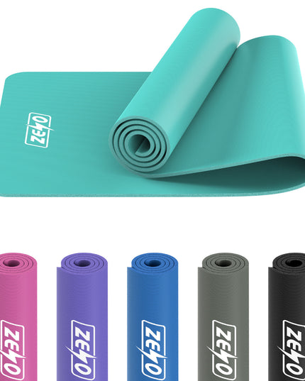 YOGA MAT 10MM THICK EXERCISE MAT GYM WORKOUT FITNESS PILATES HOME NON SLIP NBR