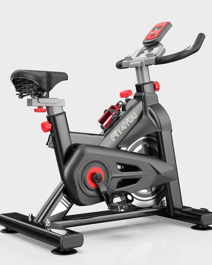 Exercise Bike Indoor Cycling Home Gym Workout Cardio Fitness LCD Monitor Black