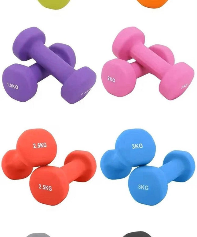 Neoprene Dumbbell Pair – Non-Slip Grip, Cast Iron Core – Gym Fitness Weights