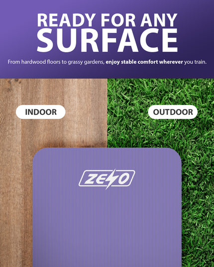 YOGA MAT 10MM THICK EXERCISE MAT GYM WORKOUT FITNESS PILATES HOME NON SLIP NBR