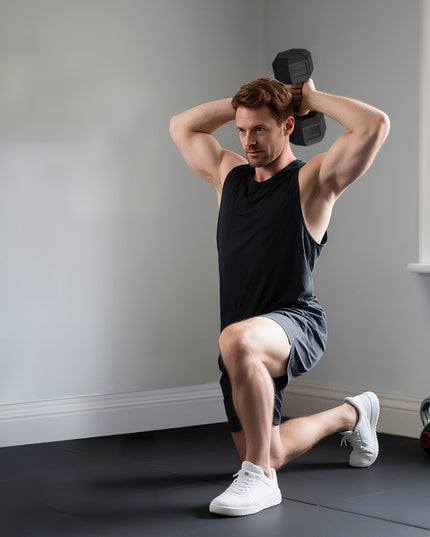 Single Rubber Hex Dumbbell Encased Ergo Weights Home Exercise Gym Fitness