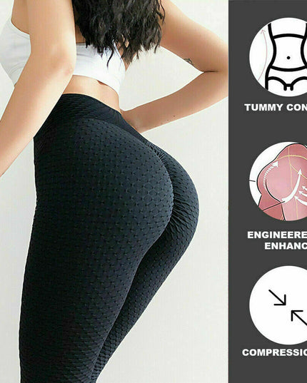 Women Anti-Cellulite Yoga Pants Push up Tik Tok Leggings Bum Butt Lift Sport Gym