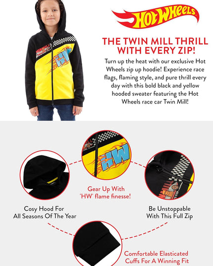 Boys Hoodie | Race Car Boys Zip up Hoodie | Cotton Kids Hoodies | Ages 3 to 13 Years