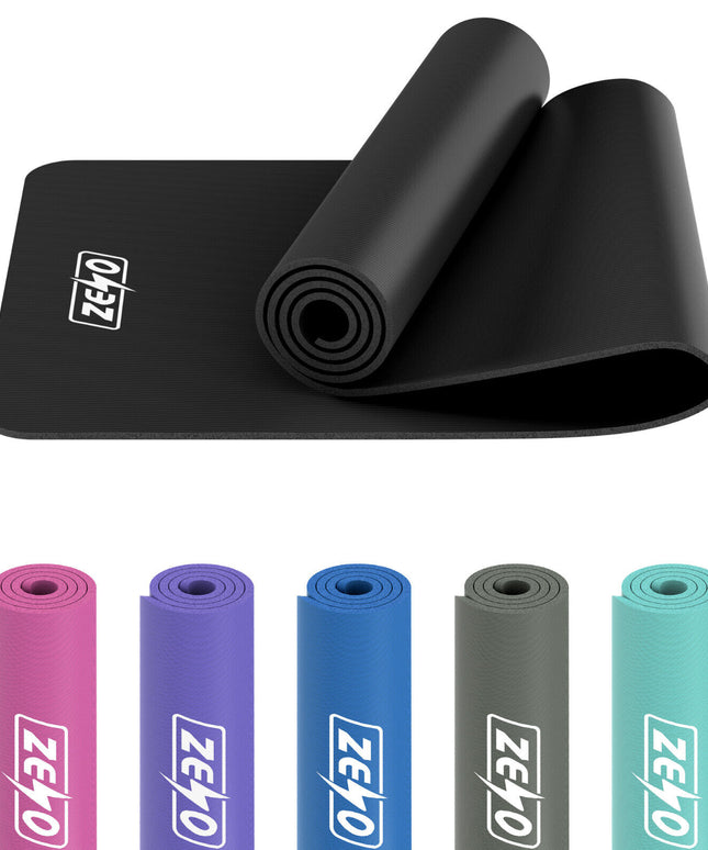 YOGA MAT 10MM THICK EXERCISE MAT GYM WORKOUT FITNESS PILATES HOME NON SLIP NBR