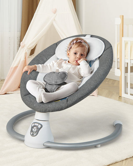 Baby Bouncer with 5 Swing Speeds and Built-In 17 Music for Newborn