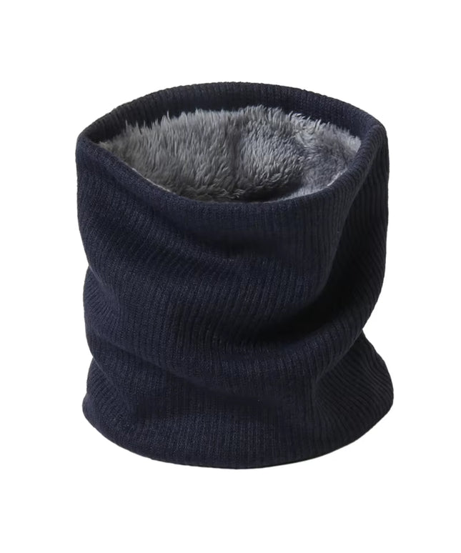 Solid Thick Warm Ring Scarf Fashion Winter Striped Warm Women Men Outdoor Full Mask Scarves with Plush Snood Unisex Muffler