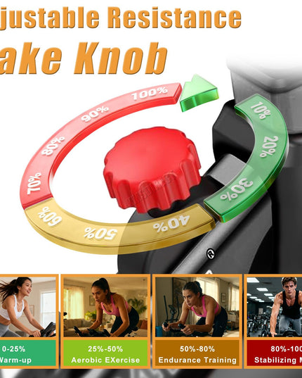 Exercise Bike Indoor Cycling Home Gym Workout Cardio Fitness LCD Monitor Black