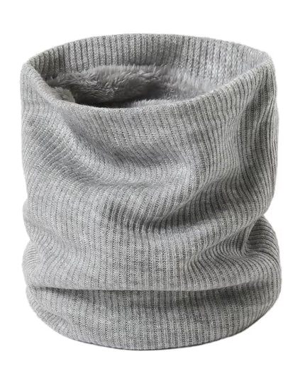 Solid Thick Warm Ring Scarf Fashion Winter Striped Warm Women Men Outdoor Full Mask Scarves with Plush Snood Unisex Muffler
