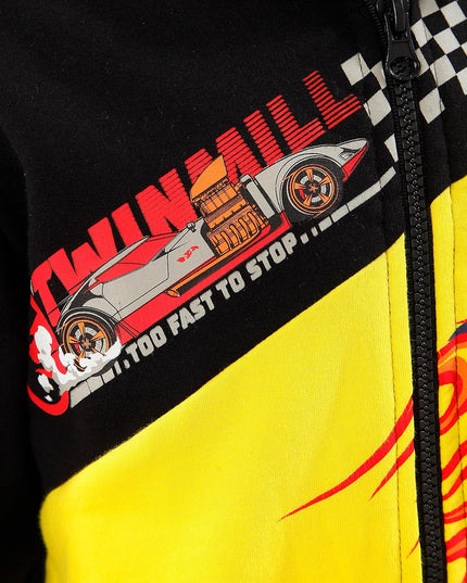 Boys Hoodie | Race Car Boys Zip up Hoodie | Cotton Kids Hoodies | Ages 3 to 13 Years