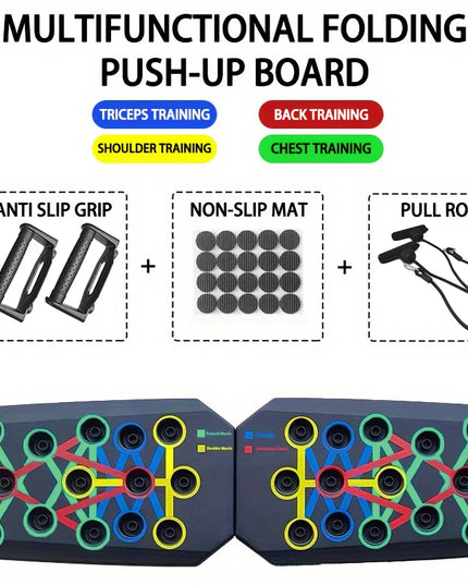 Push-Up Board Set Portable Multifunctional Push-Up Bar Foldable Fitness Equipment for Chest Abdomen Arms/Back Training