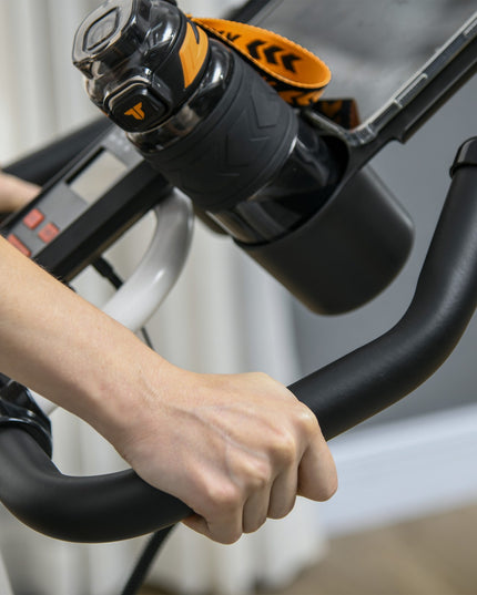 8Kg Flywheel Exercise Bike Adjustable Fitness Cycle Trainer, White