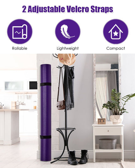 182 Cm Thick Exercise Yoga Mat with Double-Sided Non-Slip Design