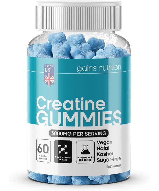 GN Creatine Gummies | 60 Chewable Creatine Gummies for Men & Women - 3000Mg Creatine-Monohydrate per Serving | Berry Flavour, Non-Gmo & Suitable for Vegans & Vegetarians