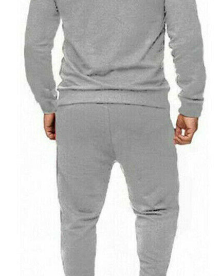 New Mens Pullover Tracksuit Hoodie Jogging Bottoms Set Stretch Sweater Jogger