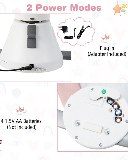 Baby Bouncer with 5 Swing Speeds and Built-In 17 Music for Newborn