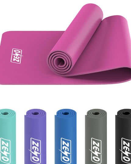 YOGA MAT 10MM THICK EXERCISE MAT GYM WORKOUT FITNESS PILATES HOME NON SLIP NBR