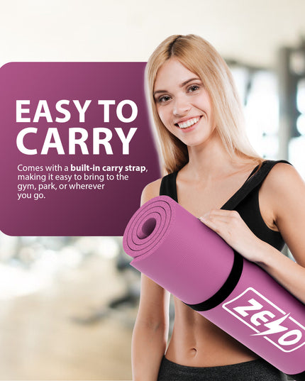 YOGA MAT 10MM THICK EXERCISE MAT GYM WORKOUT FITNESS PILATES HOME NON SLIP NBR