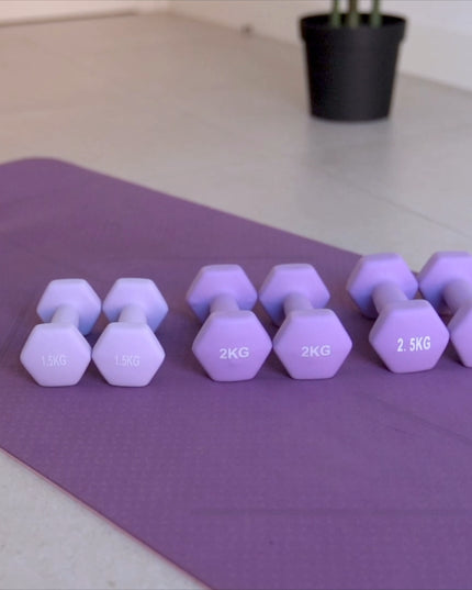 Neoprene Dumbbell Pair – Non-Slip Grip, Cast Iron Core – Gym Fitness Weights