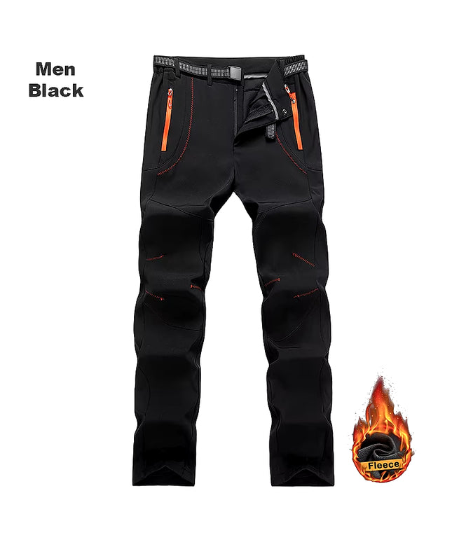 Thick Warm Fleece Hiking Pants Men Winter Waterproof Windproof Outdoor Soft Shell Rain Trousers Trekking Camping Ski Pants