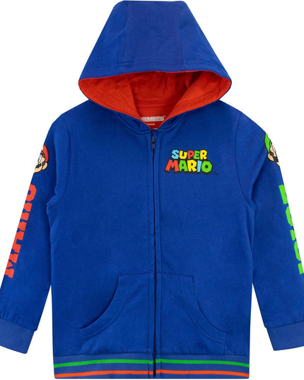 Super Mario Hoodie | Boys' Hoodies | Luigi Zip up Hoody | Jumper for Kids