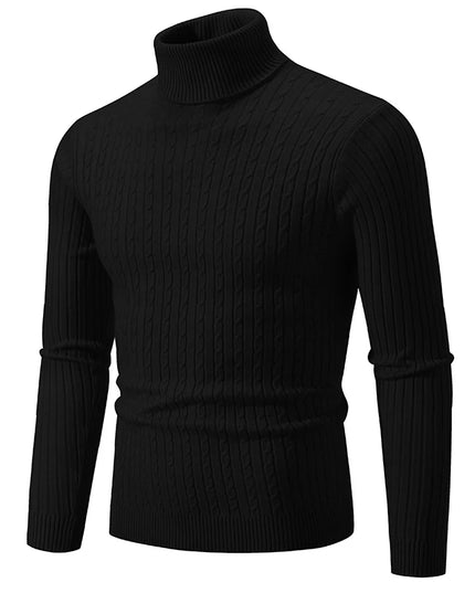 New Men'S High Neck Sweater Solid Color Pullover Knitted Warm Casual Turtleneck Sweatwear Woolen Mens Winter Outdoor Tops