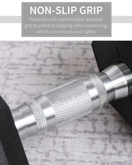 Single Rubber Hex Dumbbell Encased Ergo Weights Home Exercise Gym Fitness