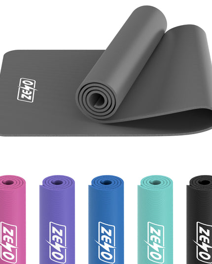 YOGA MAT 10MM THICK EXERCISE MAT GYM WORKOUT FITNESS PILATES HOME NON SLIP NBR