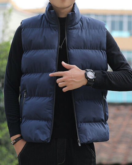 Body Warmer Gillet Mens Waistcoat Gilet Winter Warm Padded Quilted Sleeveless