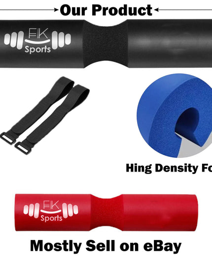 Barbell Pad Weight Lifting Squat Bar Padding Foam Gym Neck Shoulder Protection