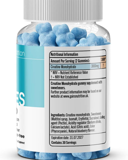 GN Creatine Gummies | 60 Chewable Creatine Gummies for Men & Women - 3000Mg Creatine-Monohydrate per Serving | Berry Flavour, Non-Gmo & Suitable for Vegans & Vegetarians